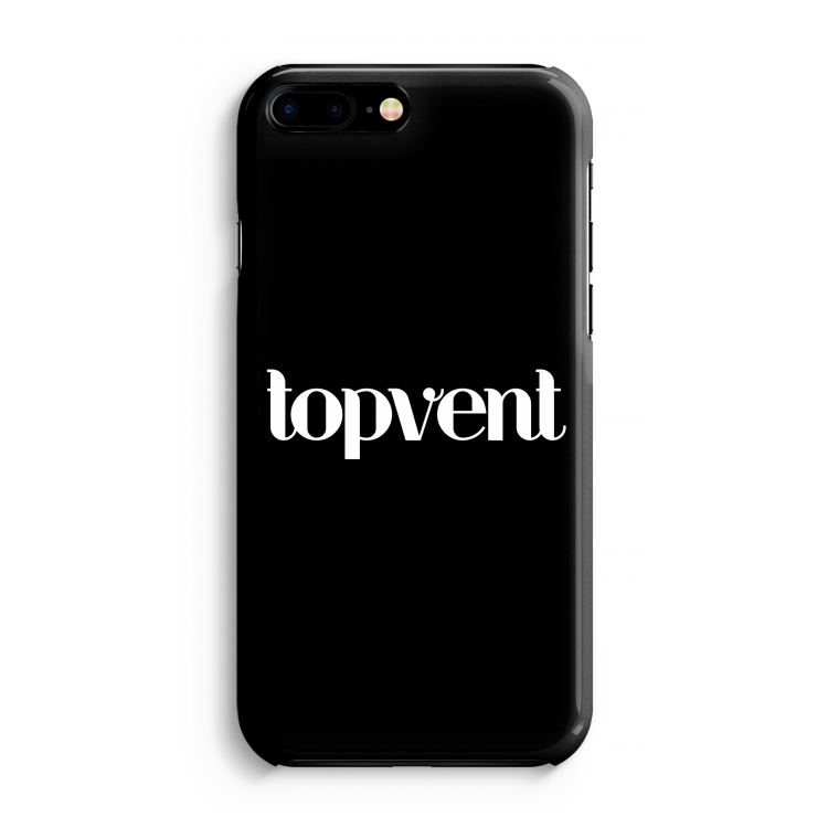 Topvent Zwart: iPhone 8 Plus Volledig Geprint Hoesje