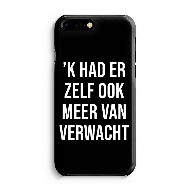 Meer verwacht - Zwart: iPhone 8 Plus Volledig Geprint Hoesje