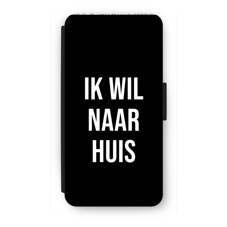 Ik wil naar huis - Zwart: iPhone 8 Plus Flip Hoesje