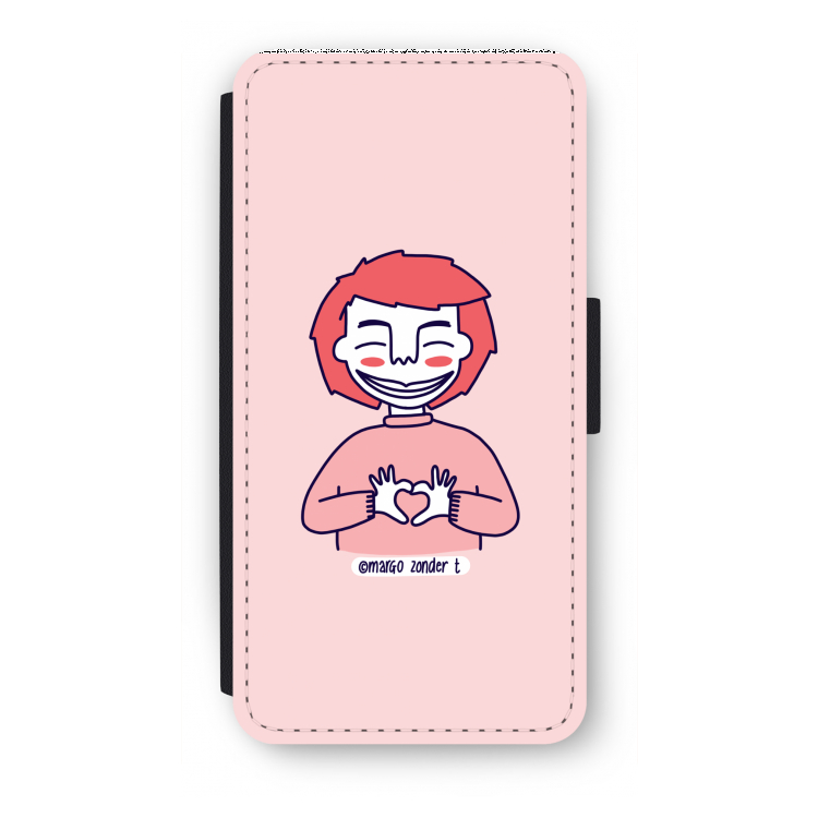Hartje: iPhone 8 Plus Flip Hoesje