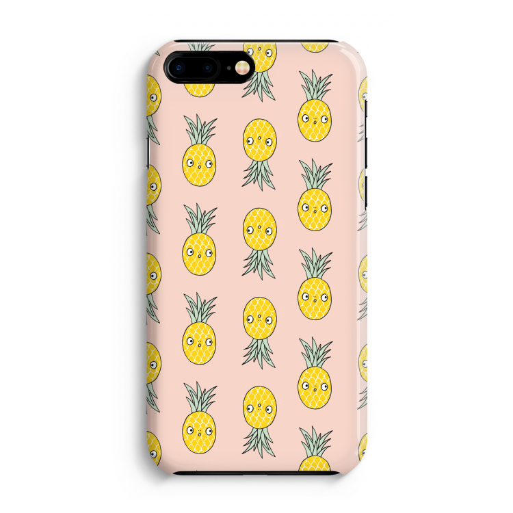 Ananas: iPhone 8 Plus Volledig Geprint Hoesje