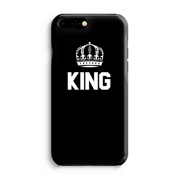 King zwart: iPhone 8 Plus Volledig Geprint Hoesje