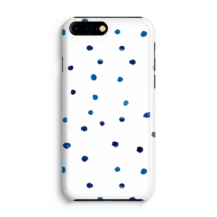 Blauwe stippen: iPhone 8 Plus Volledig Geprint Hoesje