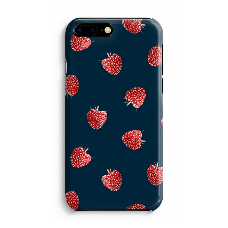Framboosjes: iPhone 8 Plus Volledig Geprint Hoesje