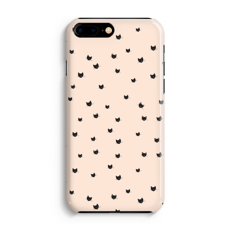 Kleine kattenkopjes: iPhone 8 Plus Volledig Geprint Hoesje