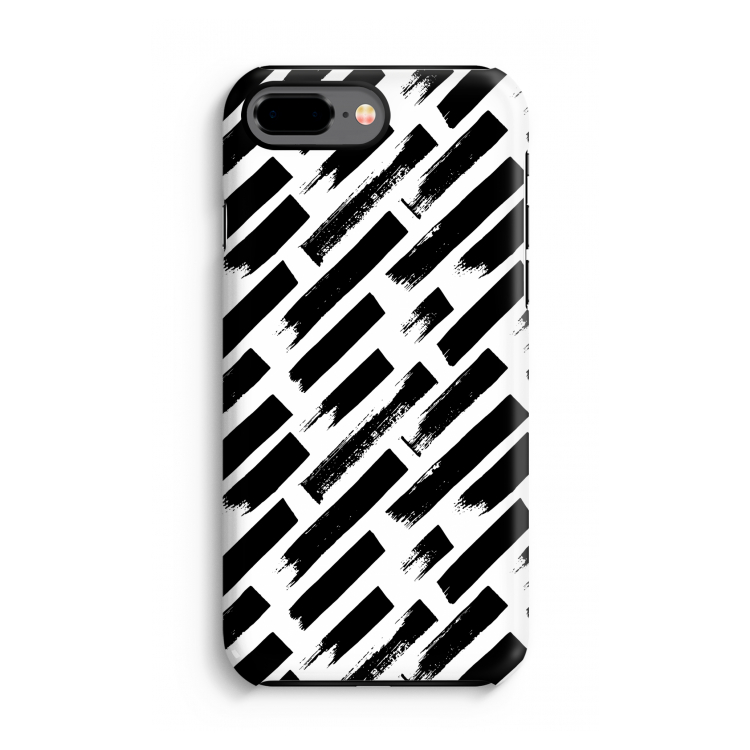 Zwarte vegen: iPhone 8 Plus Tough Case