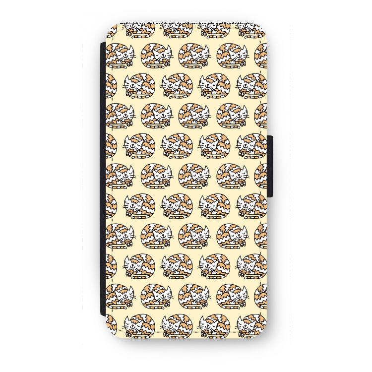 Slapende poes: iPhone 8 Plus Flip Hoesje