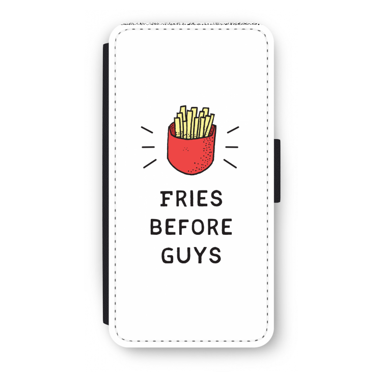 Fries before guys: iPhone 8 Plus Flip Hoesje