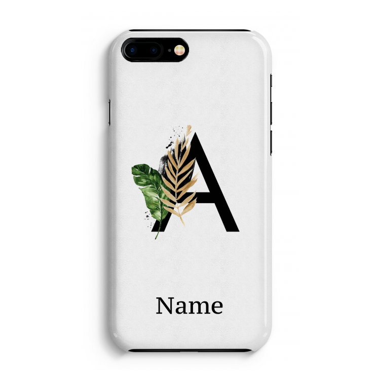 Charcoal Flora: iPhone 8 Plus Volledig Geprint Hoesje