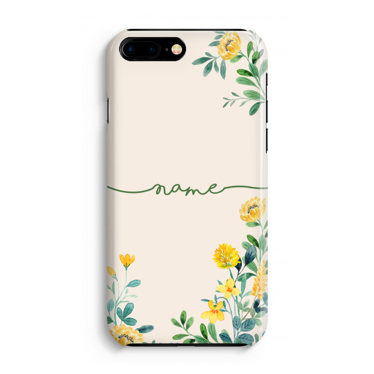 Gele bloemen: iPhone 8 Plus Volledig Geprint Hoesje