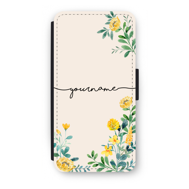 Gele bloemen: iPhone 8 Plus Flip Hoesje