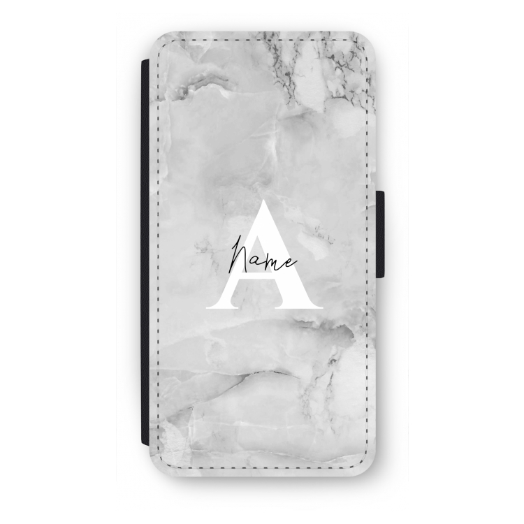 Ivory Marble: iPhone 8 Plus Flip Hoesje