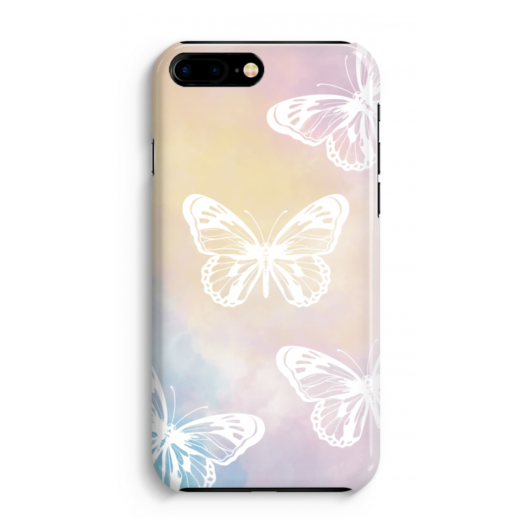 White butterfly: iPhone 8 Plus Volledig Geprint Hoesje