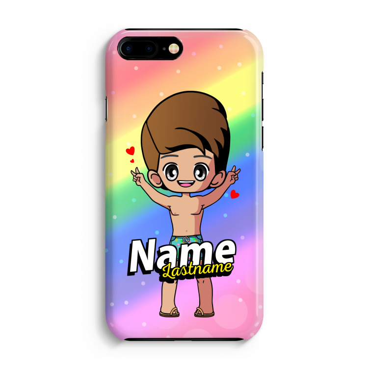 Chibi Maker man: iPhone 8 Plus Volledig Geprint Hoesje