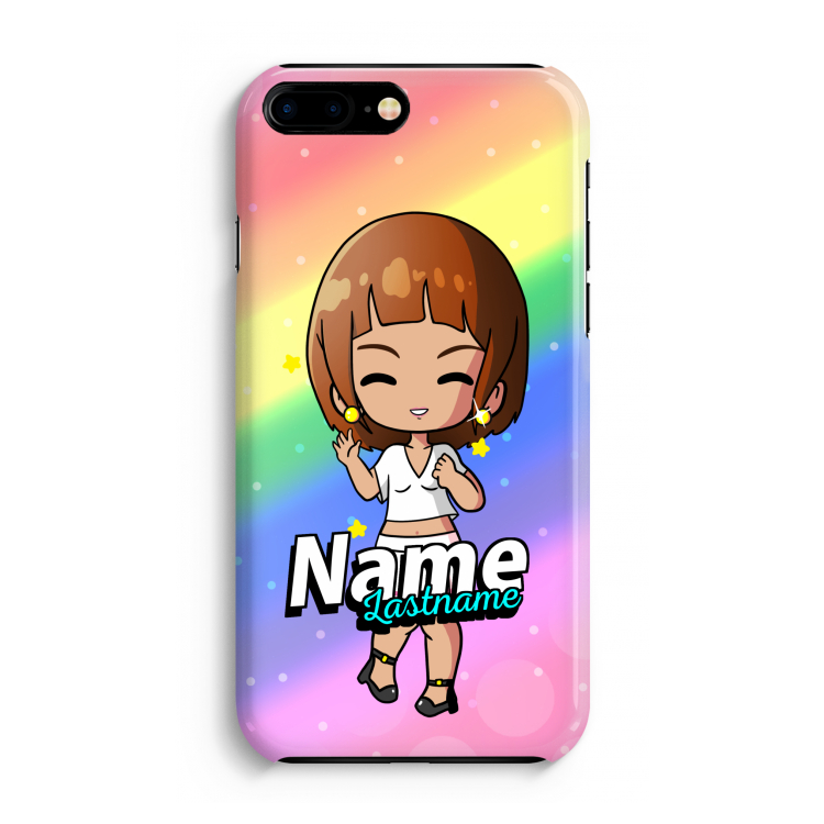 Chibi Maker vrouw: iPhone 8 Plus Volledig Geprint Hoesje