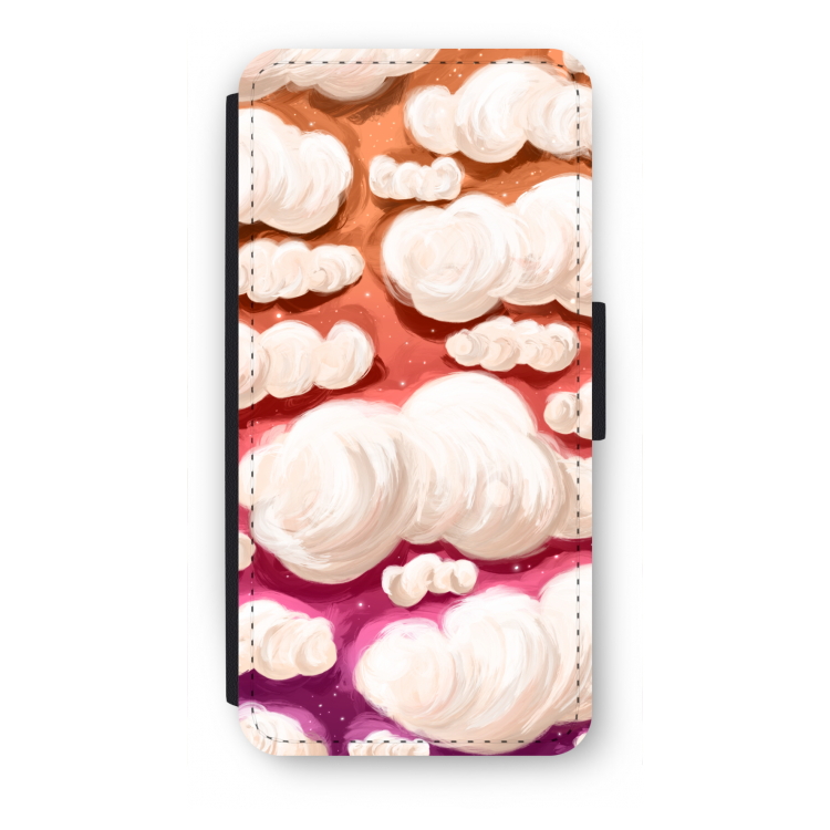 Katoen Wolken: iPhone SE 2020 Flip Hoesje