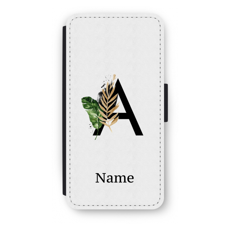 Charcoal Flora: iPhone SE 2020 Flip Hoesje