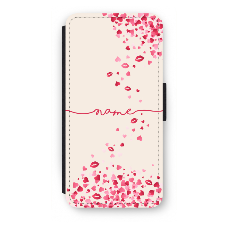 Hartjes en kusjes: iPhone SE 2020 Flip Hoesje