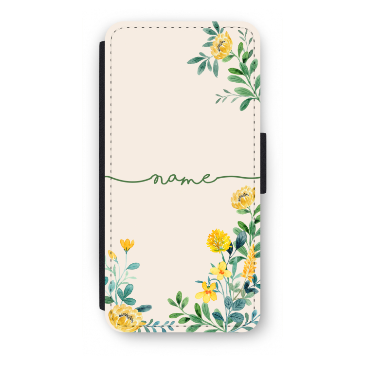 Gele bloemen: iPhone SE 2020 Flip Hoesje