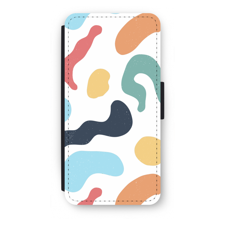 Memphis Shapes Blue: iPhone SE 2020 Flip Hoesje