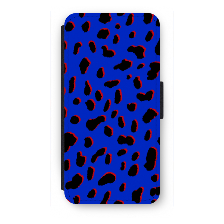 Blue Leopard: iPhone SE 2020 Flip Hoesje
