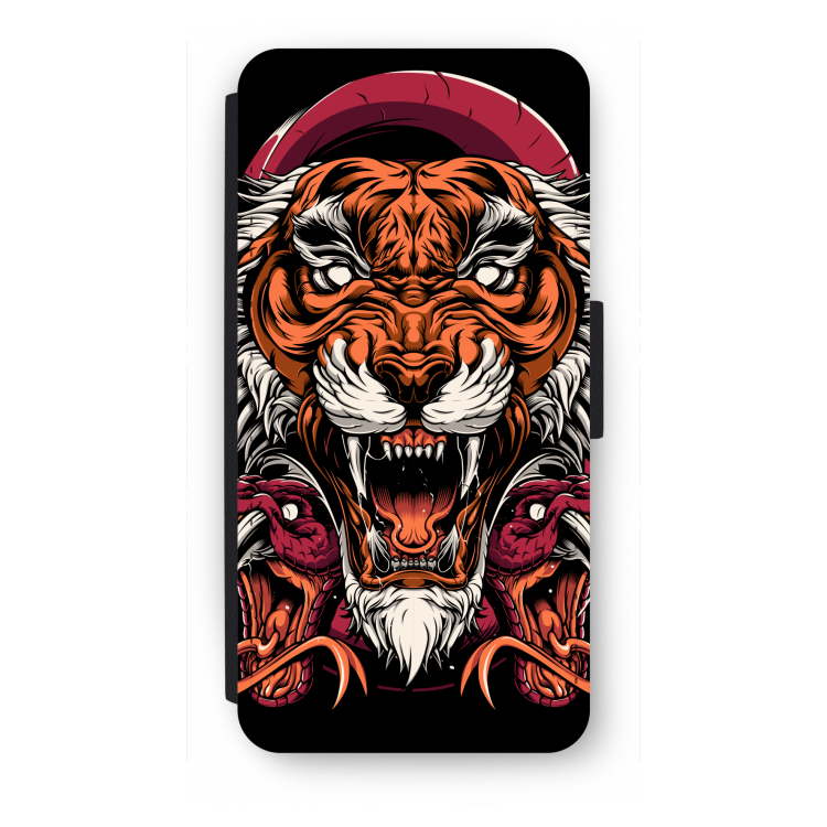 Tiger and Rattlesnakes: iPhone SE 2020 Flip Hoesje