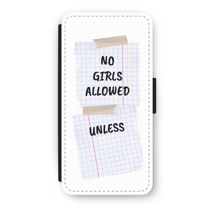 No Girls Allowed Unless: iPhone SE 2020 Flip Hoesje