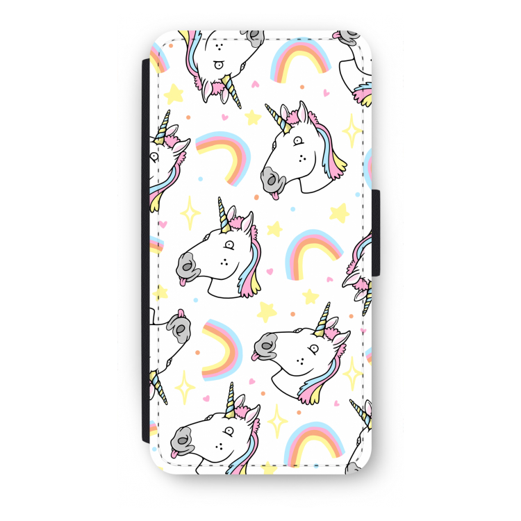 Rainbow Unicorn: iPhone SE 2020 Flip Hoesje
