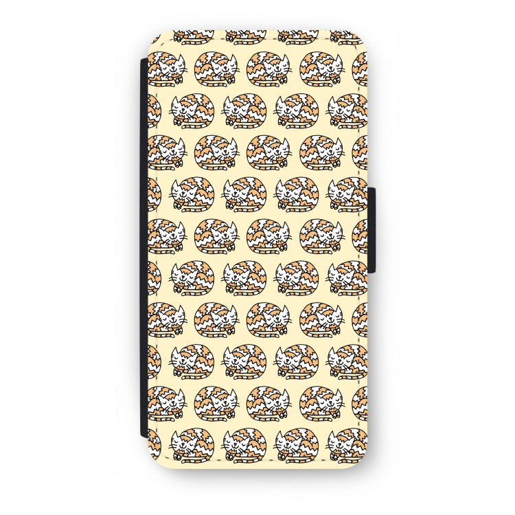 Slapende poes: iPhone SE 2020 Flip Hoesje