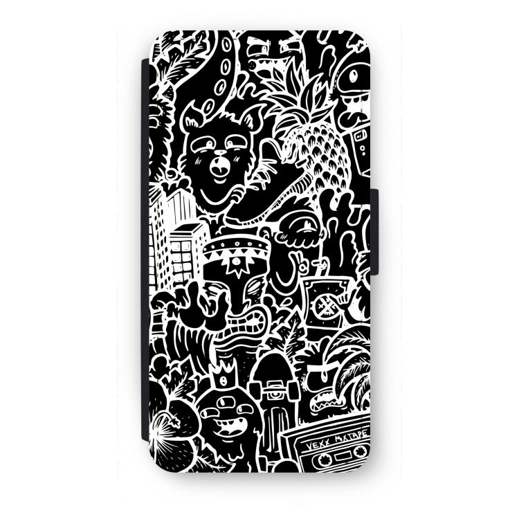 Vexx Black Mixtape: iPhone SE 2020 Flip Hoesje