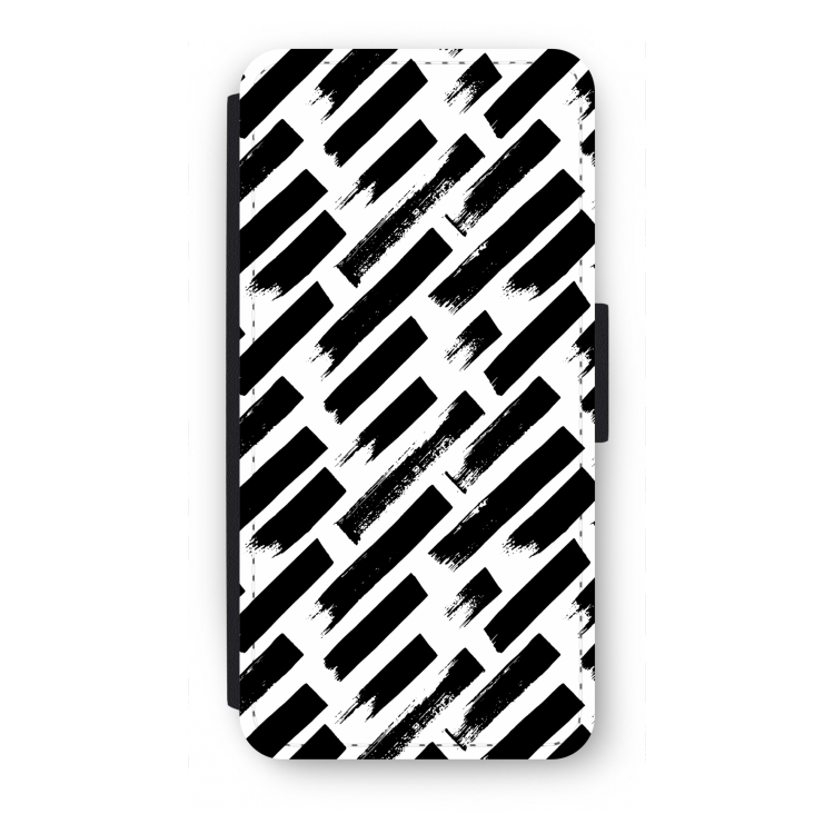 Zwarte vegen: iPhone SE 2020 Flip Hoesje