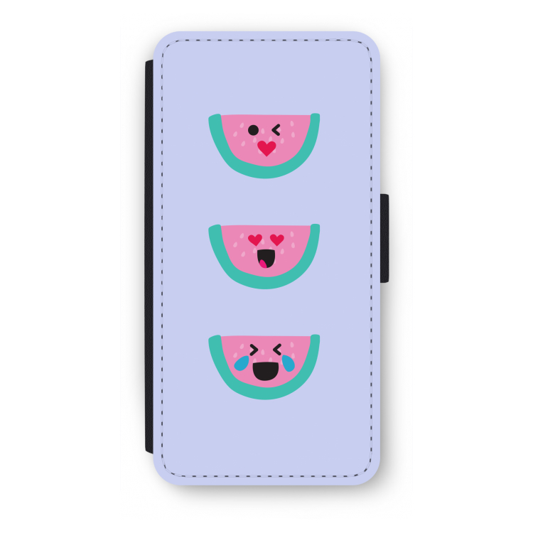 Smiley watermeloen: iPhone SE 2020 Flip Hoesje