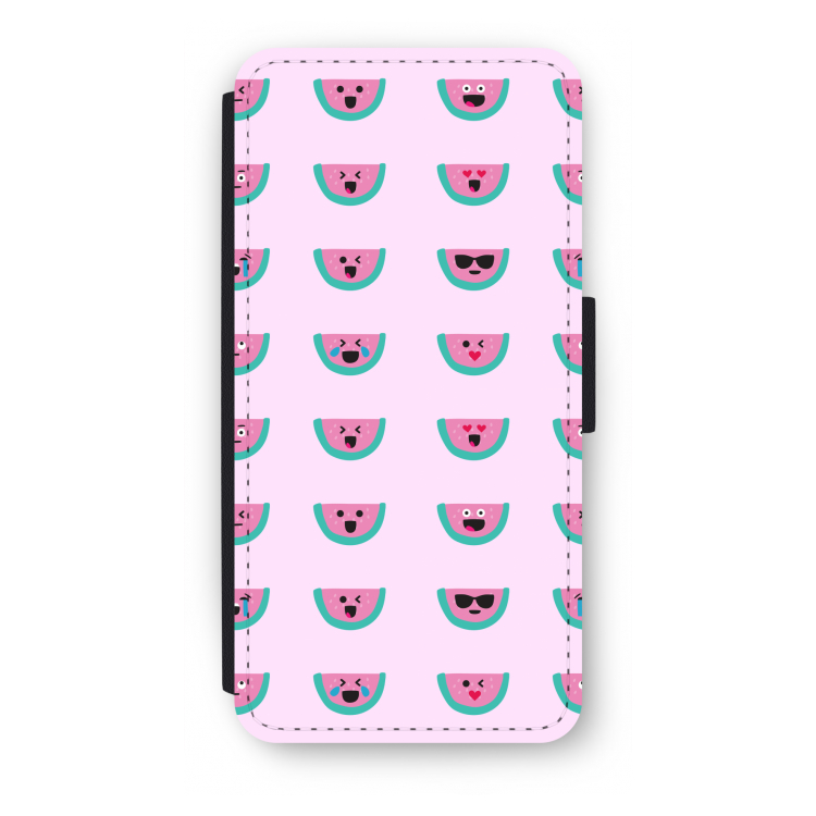 Smiley watermeloenprint: iPhone SE 2020 Flip Hoesje