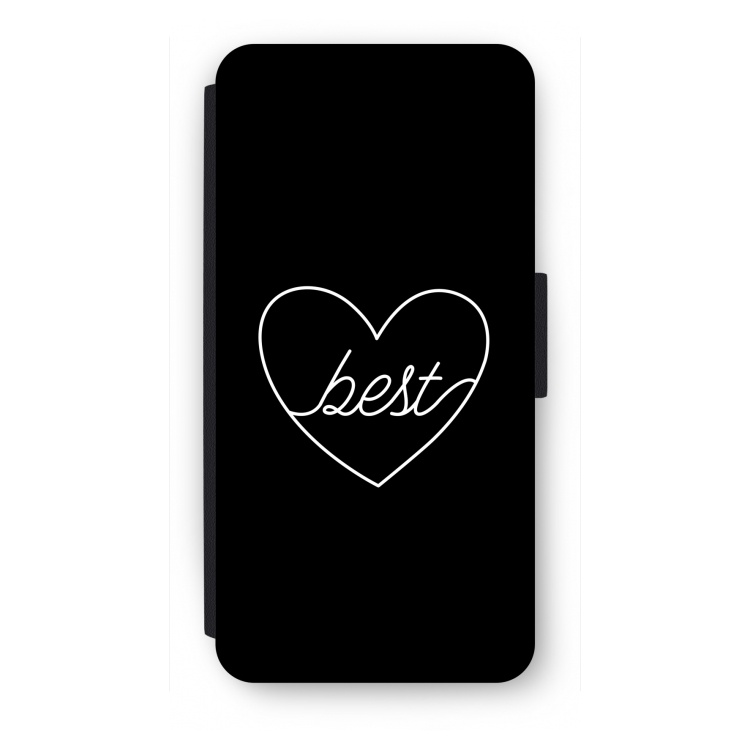Best heart black: iPhone SE 2020 Flip Hoesje