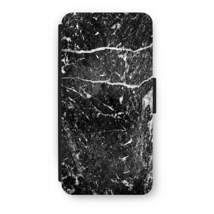 Zwart marmer: iPhone SE 2020 Flip Hoesje