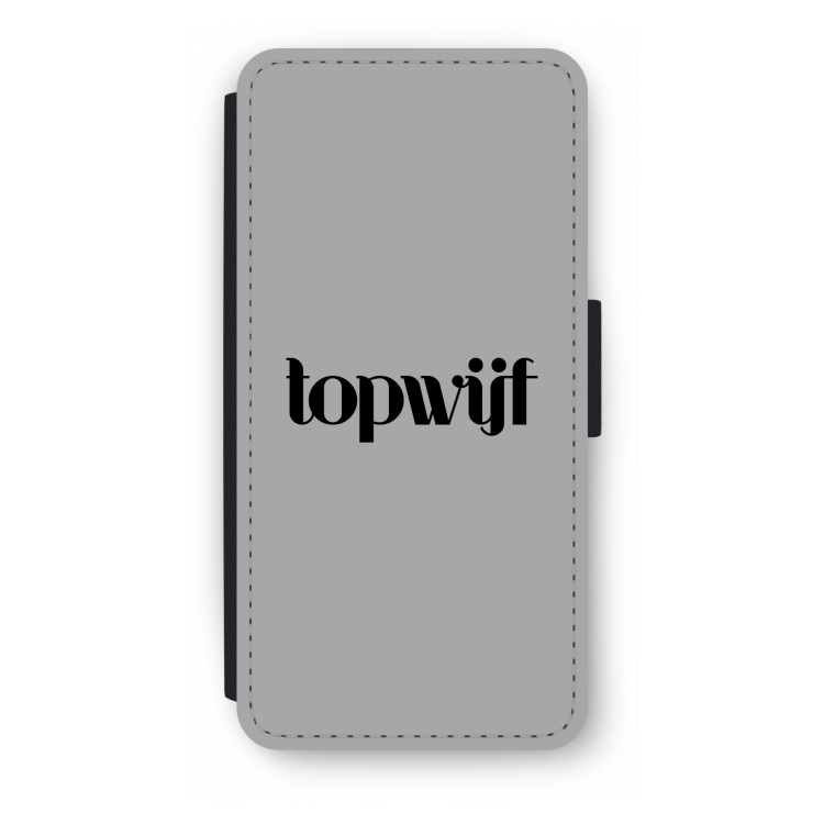 Topwijf Grijs Zwart: iPhone SE 2020 Flip Hoesje