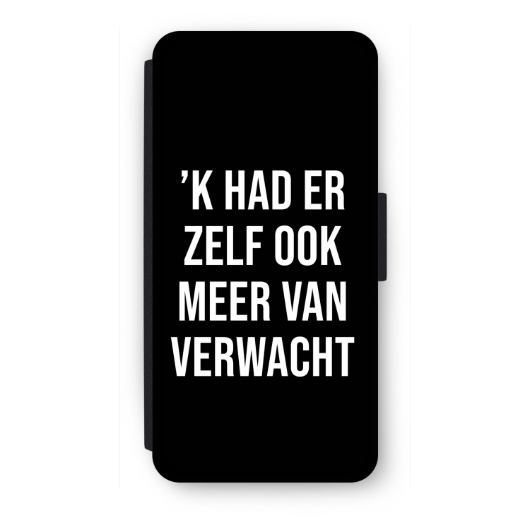 Meer verwacht - Zwart: iPhone SE 2020 Flip Hoesje