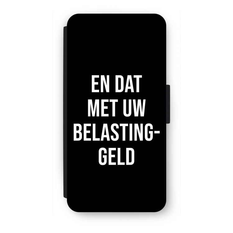 Belastinggeld - Zwart: iPhone SE 2020 Flip Hoesje
