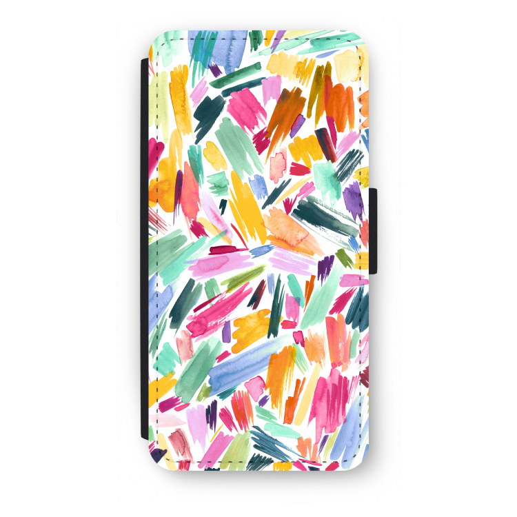 Watercolor Brushstrokes: iPhone SE 2020 Flip Hoesje