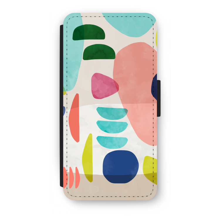 Bold Rounded Shapes: iPhone SE 2020 Flip Hoesje