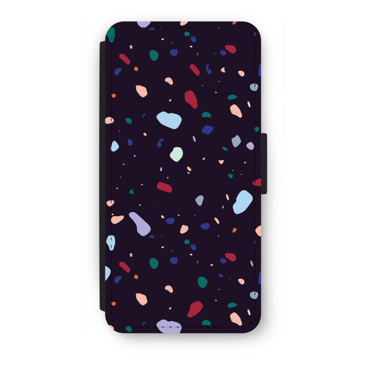 Dark Rounded Terrazzo: iPhone SE 2020 Flip Hoesje