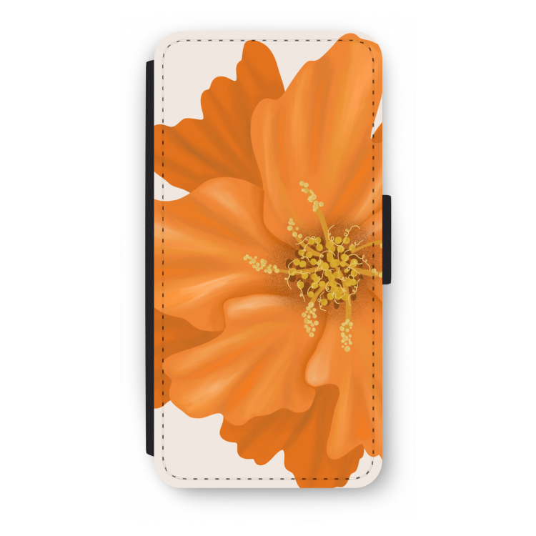 Orange Ellila flower: iPhone SE 2020 Flip Hoesje