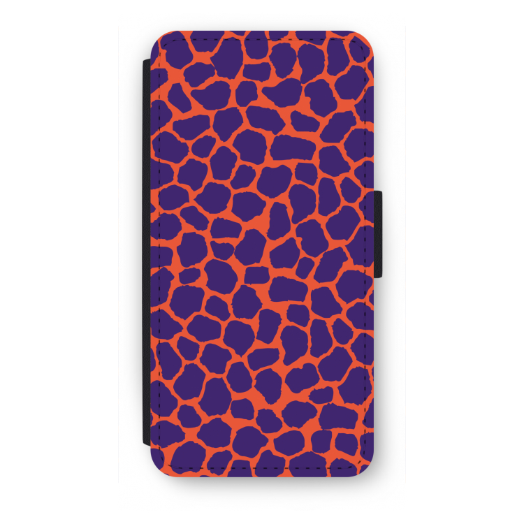 Purple Giraffe: iPhone SE 2020 Flip Hoesje