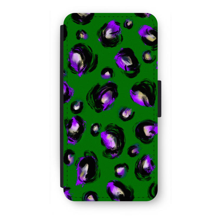 Green Cheetah: iPhone SE 2020 Flip Hoesje
