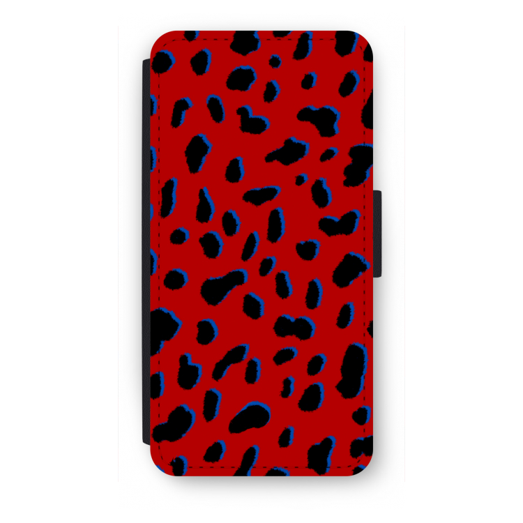 Red Leopard: iPhone SE 2020 Flip Hoesje