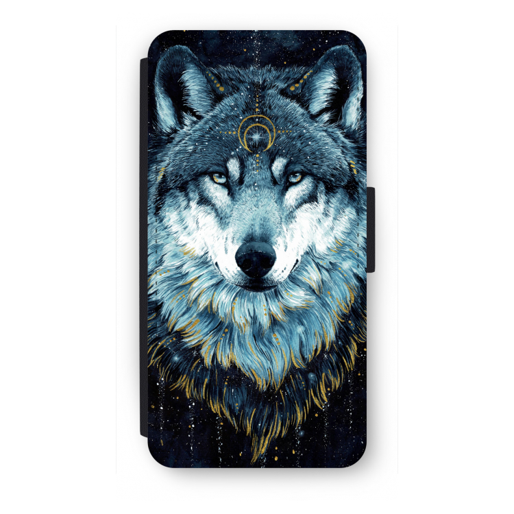 Darkness Wolf: iPhone SE 2020 Flip Hoesje