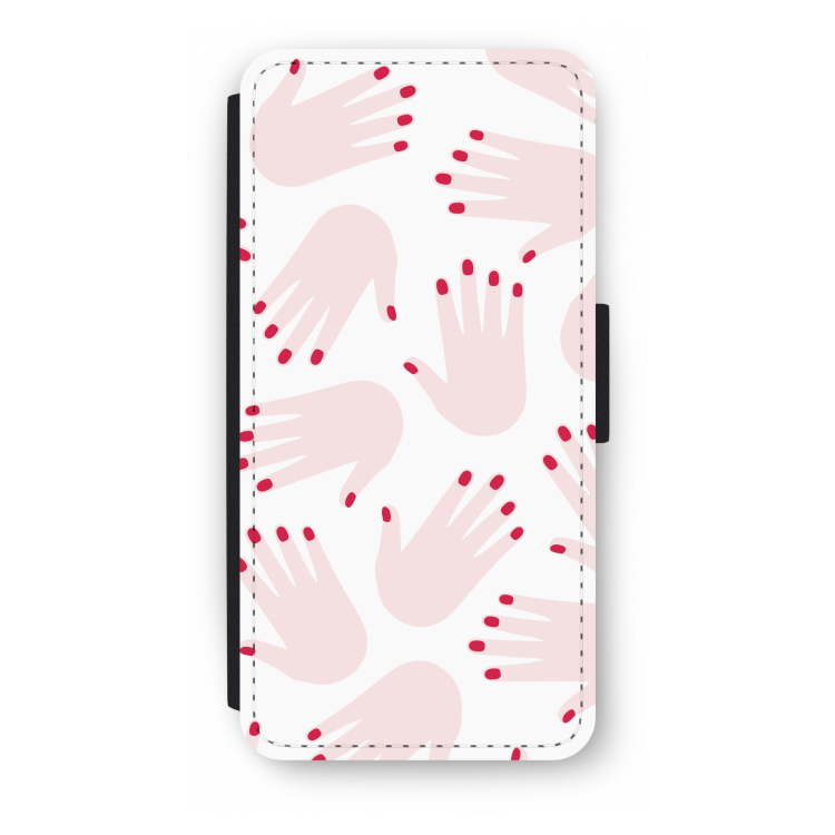 Hands pink: iPhone SE 2020 Flip Hoesje