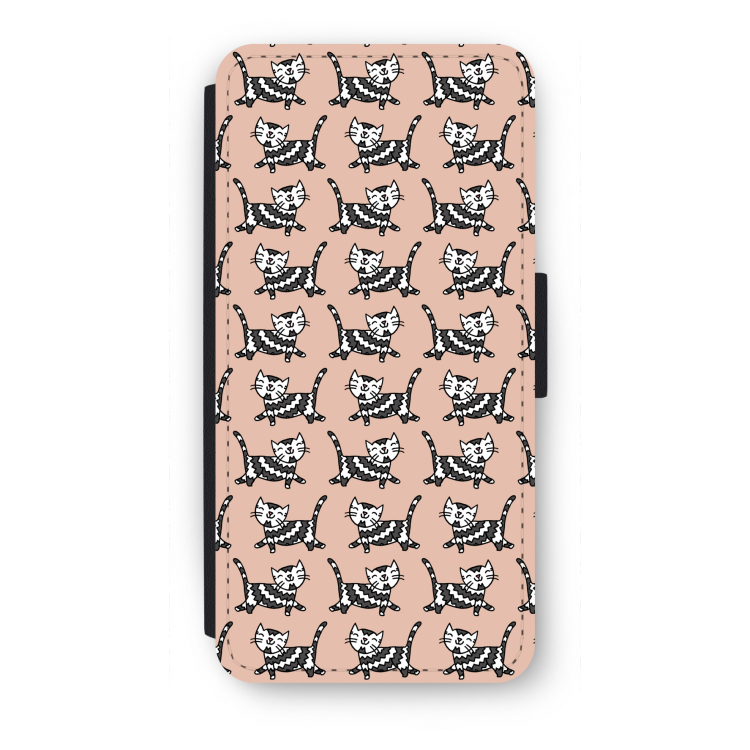 Zwarte poes: iPhone SE 2020 Flip Hoesje
