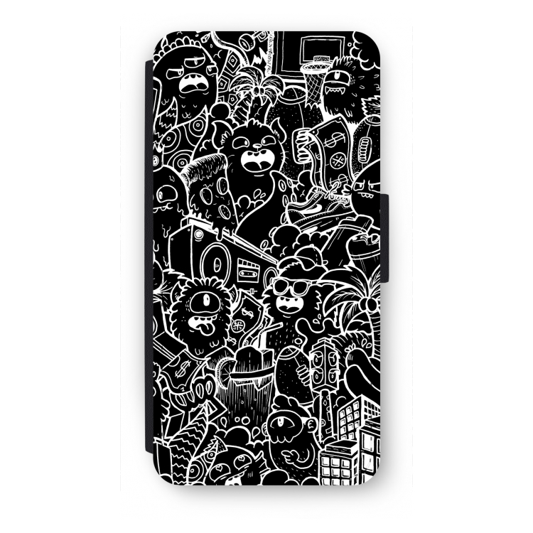 Vexx Black City : iPhone SE 2020 Flip Hoesje