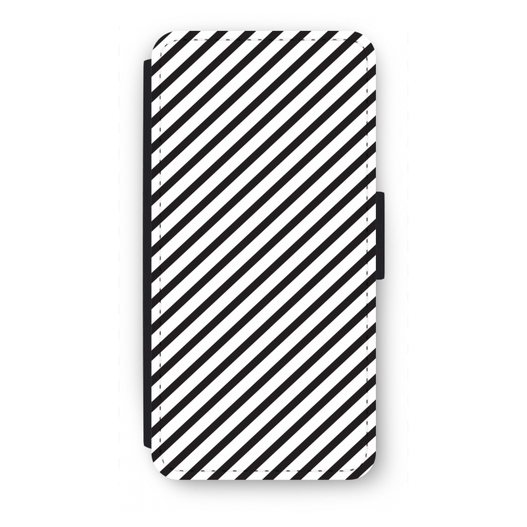 Strepen zwart-wit: iPhone SE 2020 Flip Hoesje